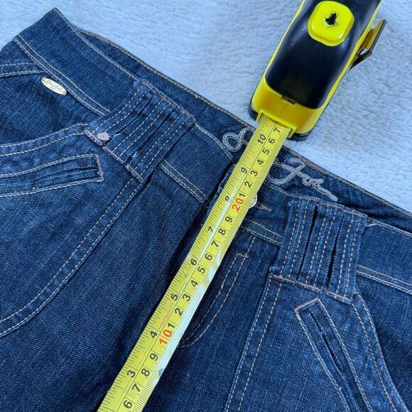 Vintage Y2K Sean John Baggy Dark Wash Baggy Wide Leg Jeans - Picture 8 of 10